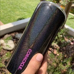 Corkcicle sparkly black tumbler- 16oz